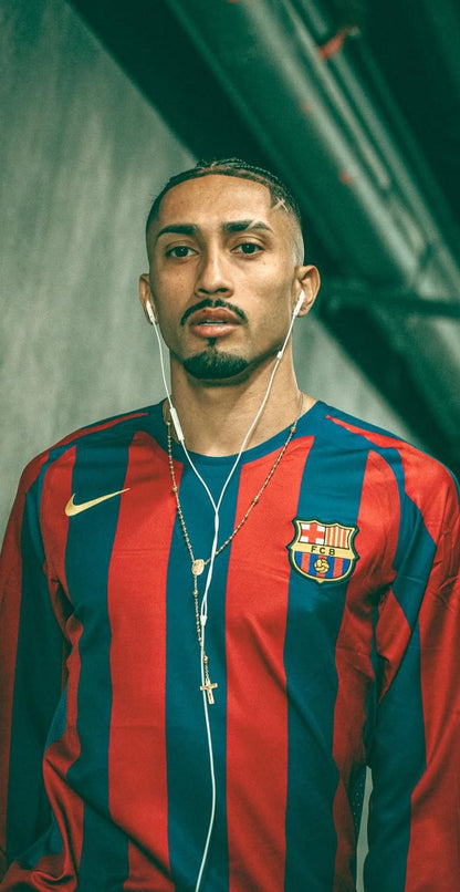 Ronaldinho retro jersey long sleeves Barcelona 2005