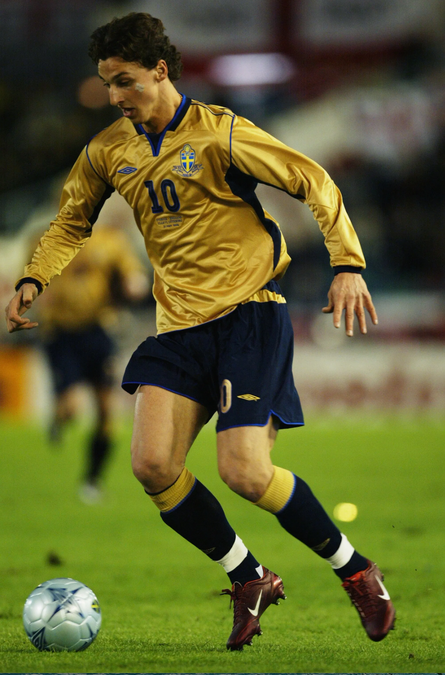Sweden 2004 Retro Golden Jersey Away Long Sleeves